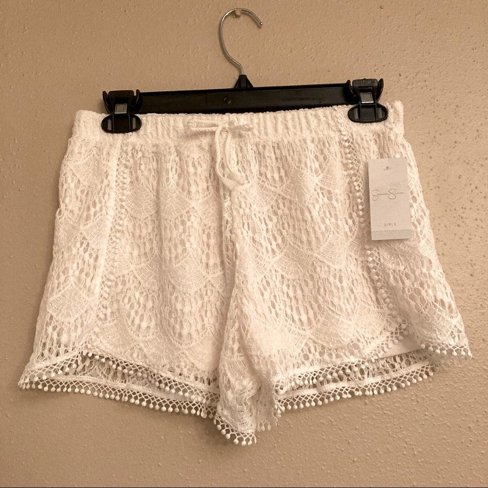 Jessica Simpson White Lace Shorts